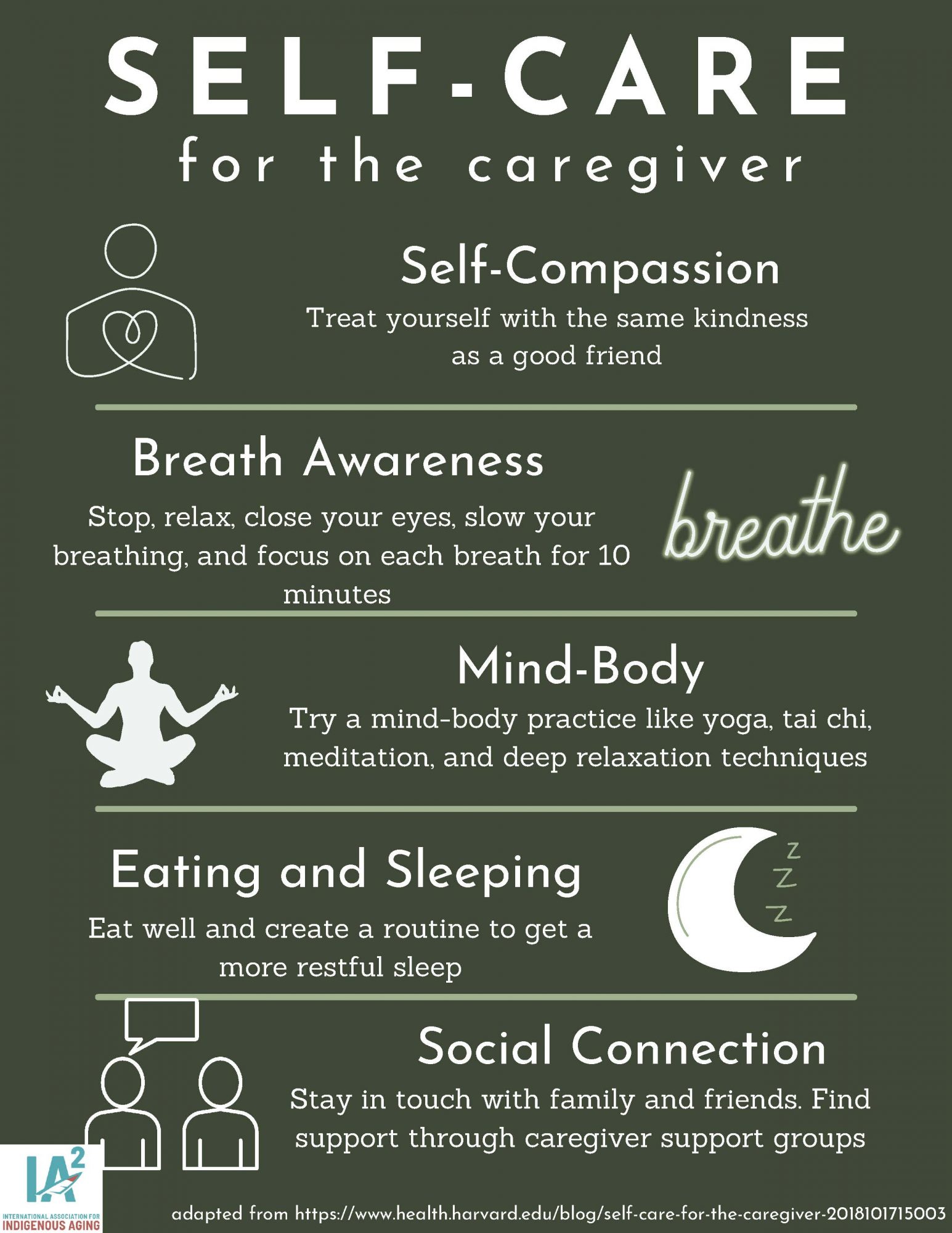 Flyers Caregiver Self Care Tips International Association For 